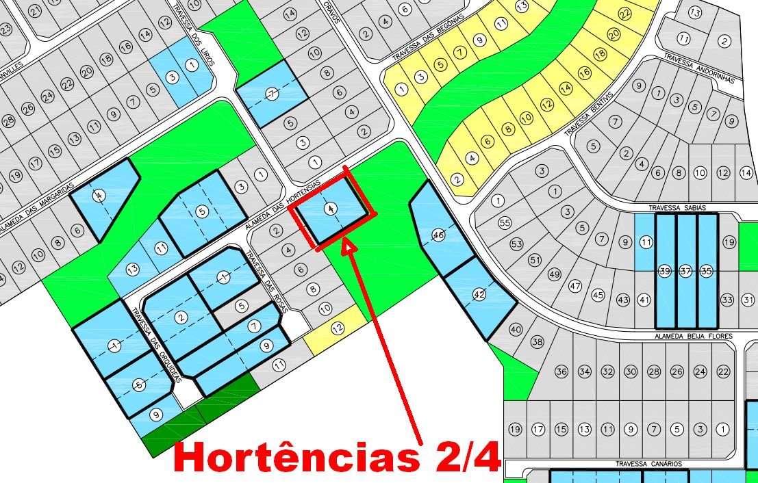 Lote à venda Condomínio Santa Monica DF140 Jardim Botânico Brasília  Alameda das Hortensias 2 e 4